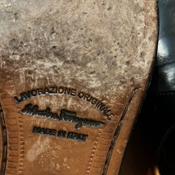 Men’s Ferragamo loafers size 8D preowned black - Picture 6 of 10